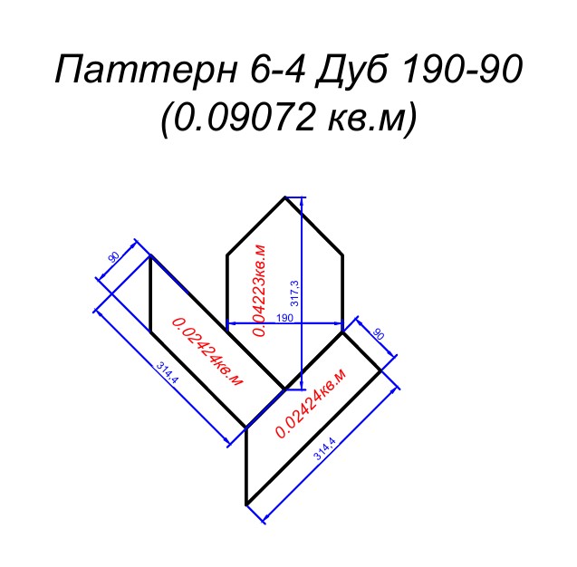 Инженерная доска Lab Arte Pattern 6/4 Дуб Натур лак 190/90*14/3.5мм
