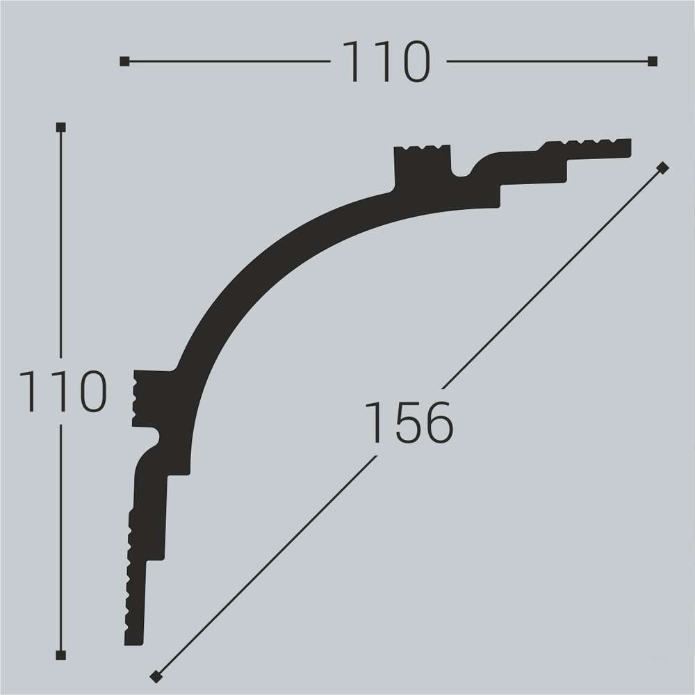 Карниз Bello Deco XPS К14 110х110х2000