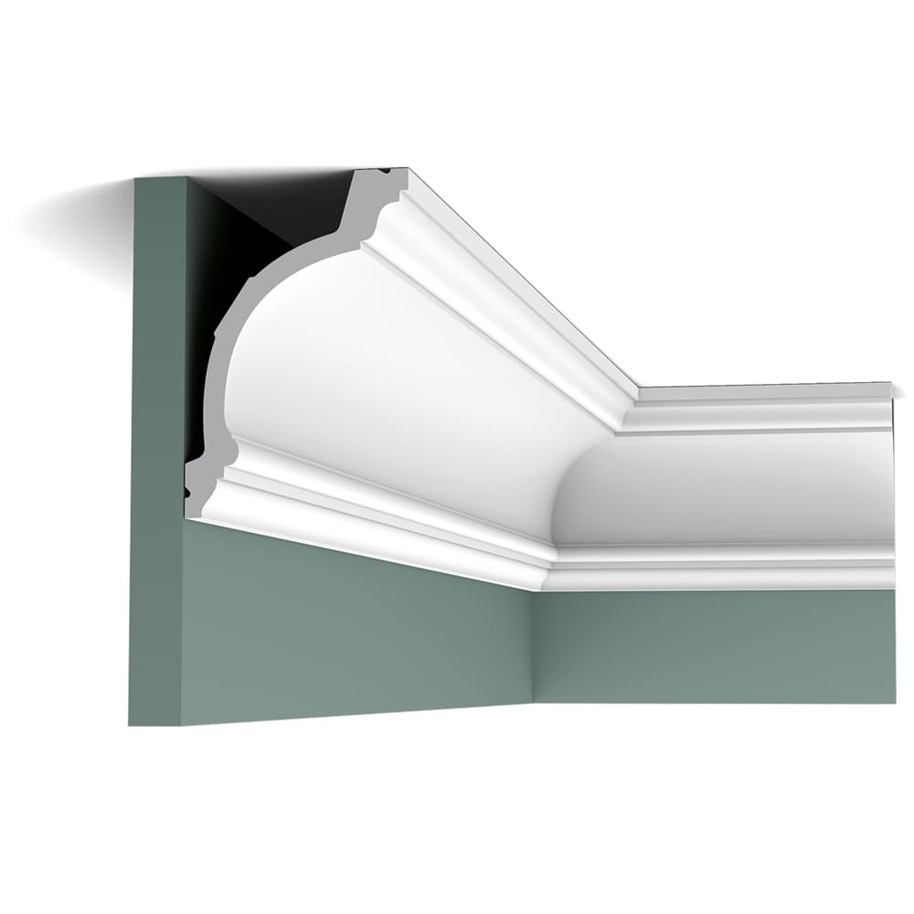 Плинтус из дюрополимера Orac Decor потолочный карниз C217F 2000х156х103